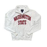 Vintage Jansport Washington State 1/4 Zip Sweatshirt - White - Size S